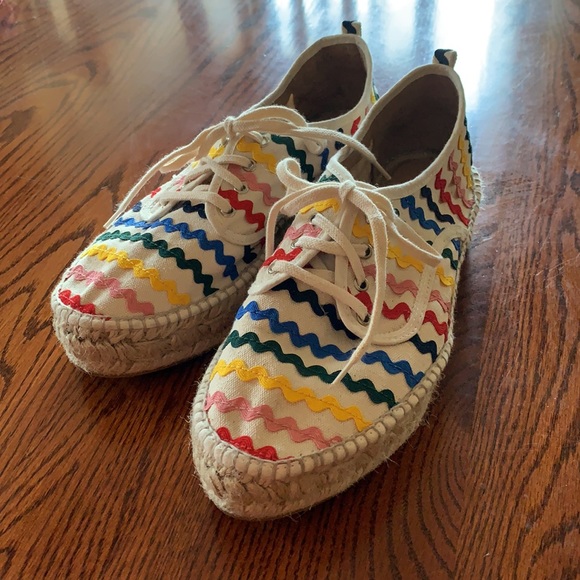 Funky Rainbow Loeffler Randall Platform Shoes Sixe 8 - 8.5 - Picture 2 of 14